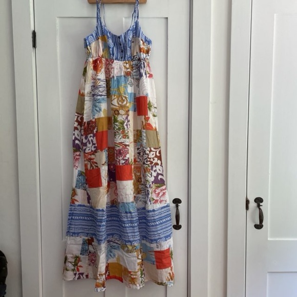 QUIKSILVER Maxi Patchwork Print Back Lace Up Dress - Picture 5 of 7